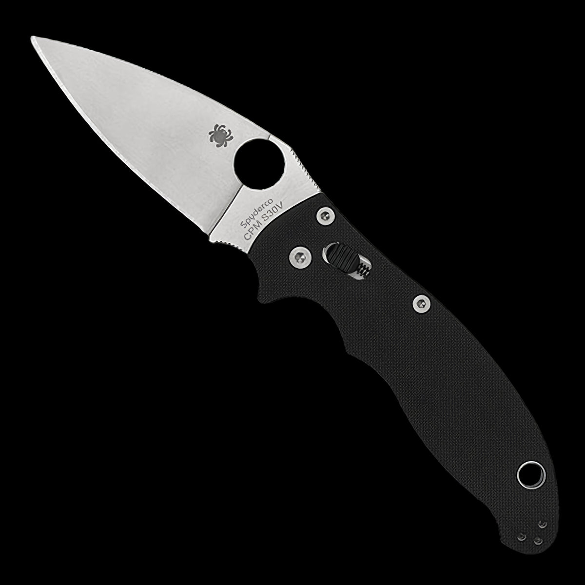 Spyderco Manix 2 Ball Bearing Lock S30V Folder Black G10 Handle