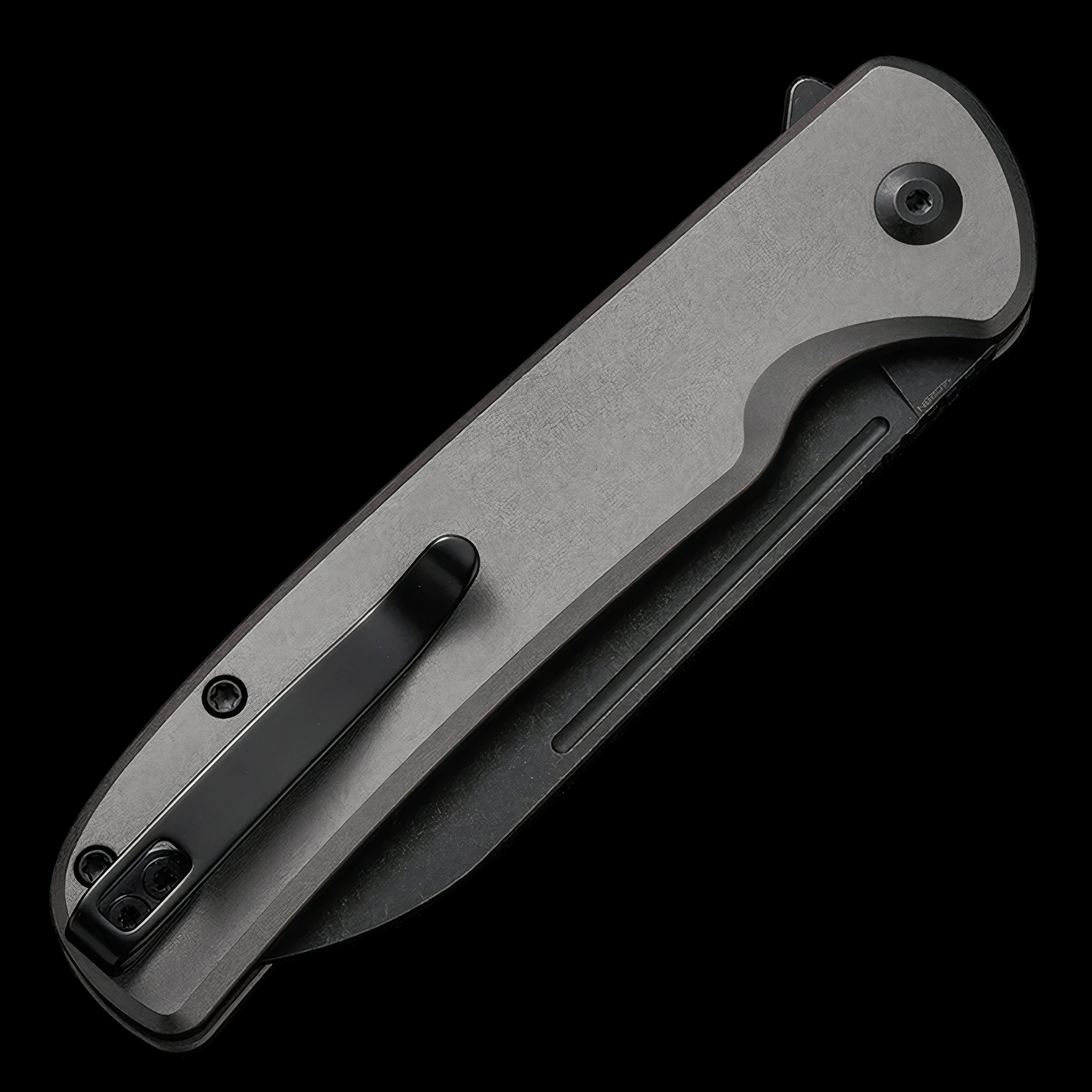 CIVIVI Chevalier II Black Stonewashed Button Lock Flipper Aluminum