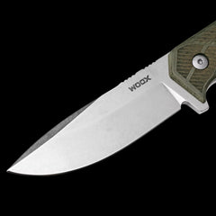 Woox Knife Rock 62 Fixed Blade Knife - Checkered Micarta Handle