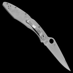 Spyderco Police Model VG10 Pocket Knife Stainless Handle