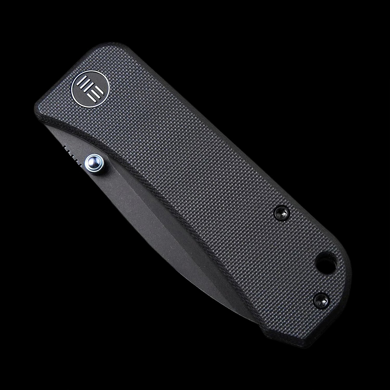 WE Knife Banter S35VN Black Stonewashed Pocket Knife - Black G10 Handle