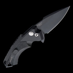 Hogue X5 Flipper Black Cerakote Pocket Knife Black Aluminum Handle