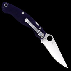 Spyderco Military 2 Pocket Knife S110V Dark Blue G10 Handle