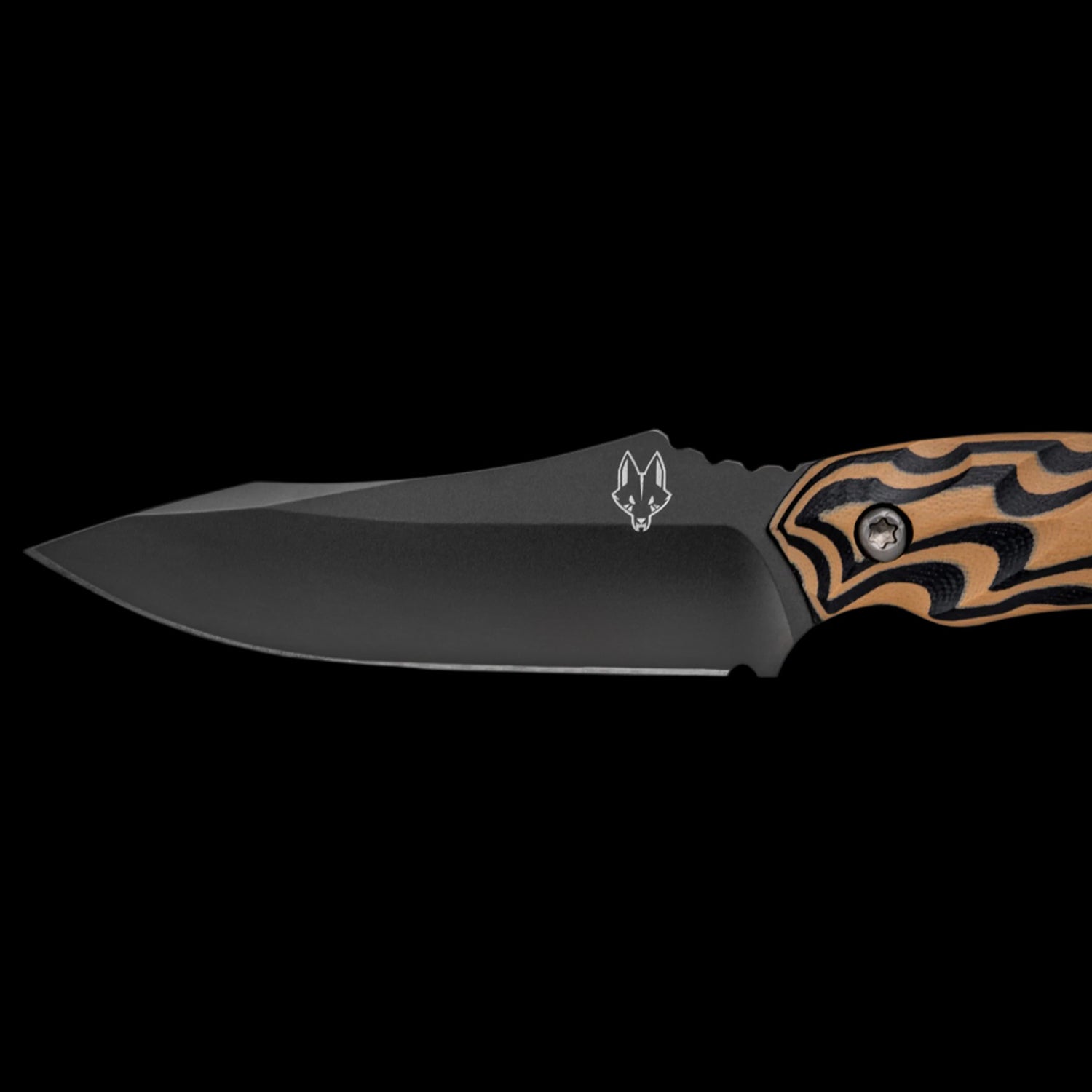 Southern Grind Jackal 8670M Black Fixed Blade Knife Black & Tan G10 Handle