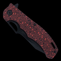 Cobratec Nighthawk D2 Pocket Knife G10 Black/Red