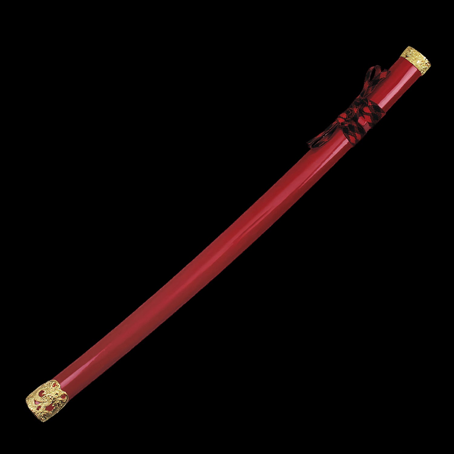 Red Highlander Dragon Collectible Display Katana Sword (dull blade)