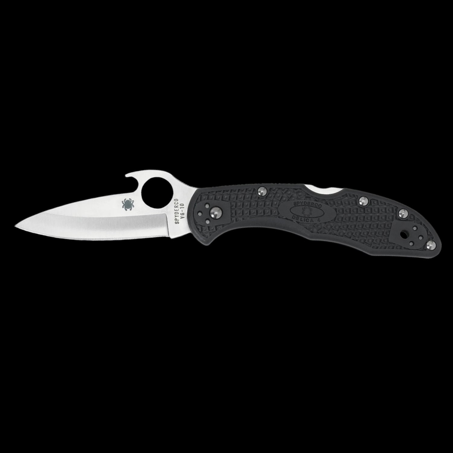 Spyderco Delica 4 Lightweight Emerson Wave VG10 Pocket Knife Gray FRN Handle