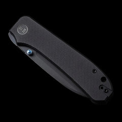 WE Knife Big Banter 20CV Black Stonewashed Pocket Knife - Black G10 Handle