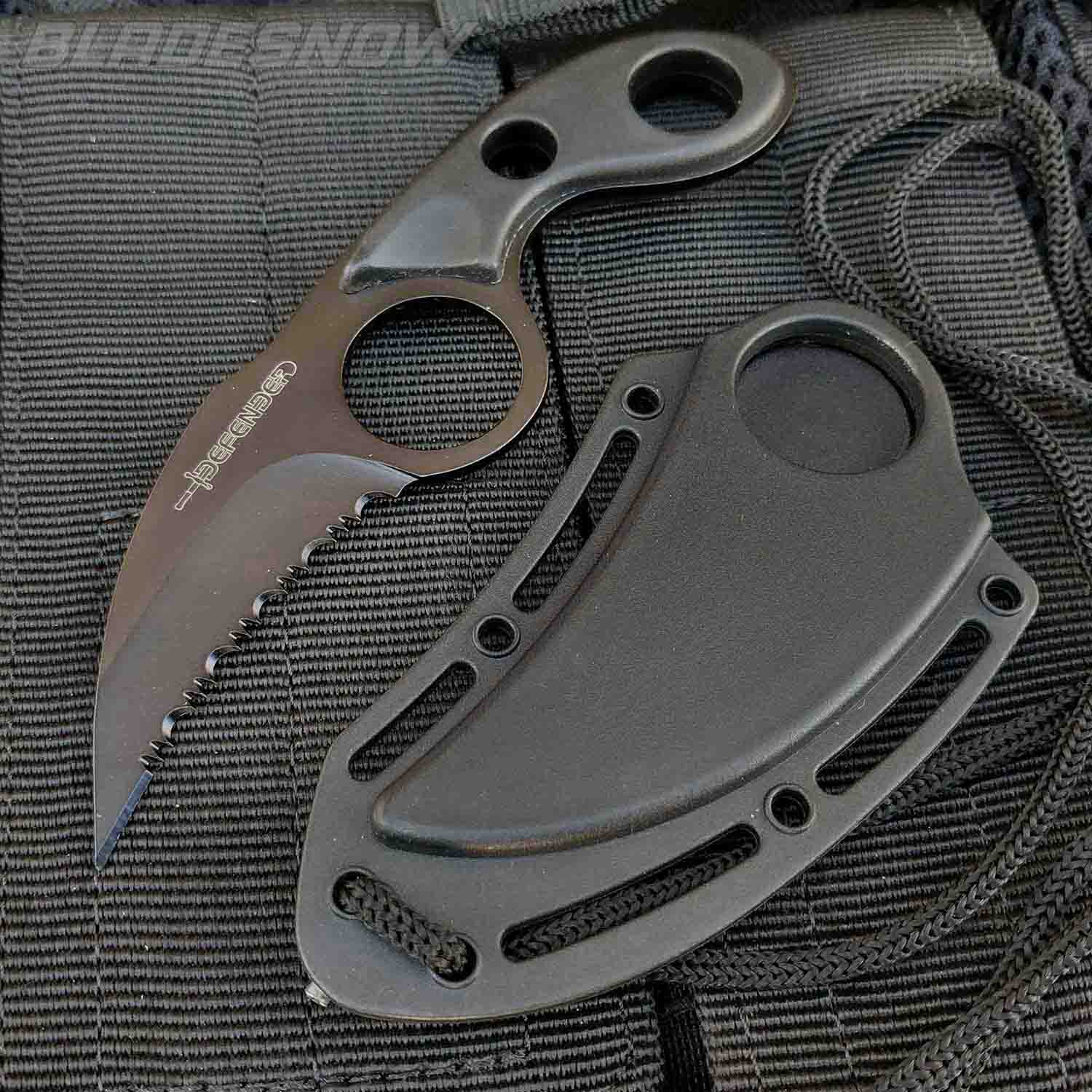 Karambit Neck Knife Black