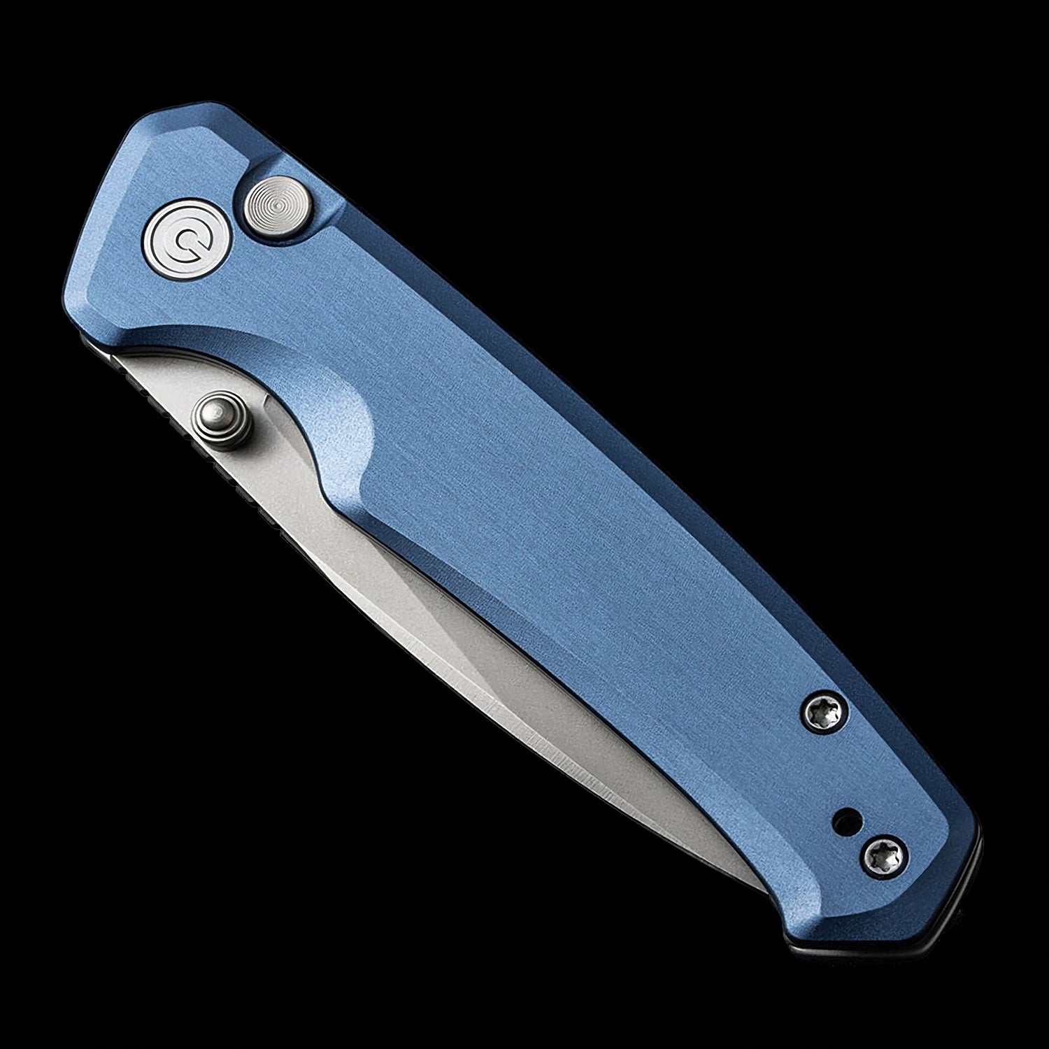 CIVIVI Altus Nitro-V Steel Button Lock Pocket Knife Blue Aluminum