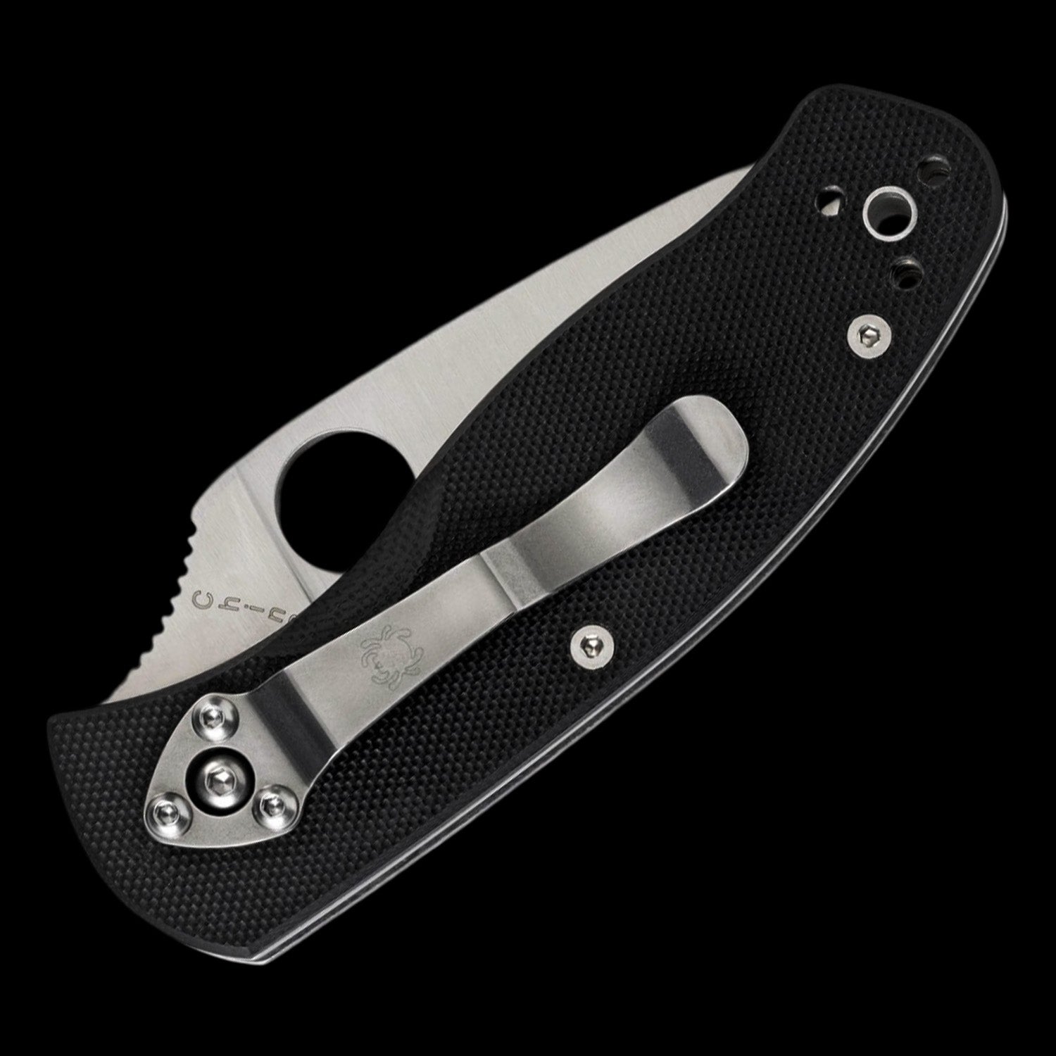 Spyderco Persistence Pocket Knife Black G10 Handle