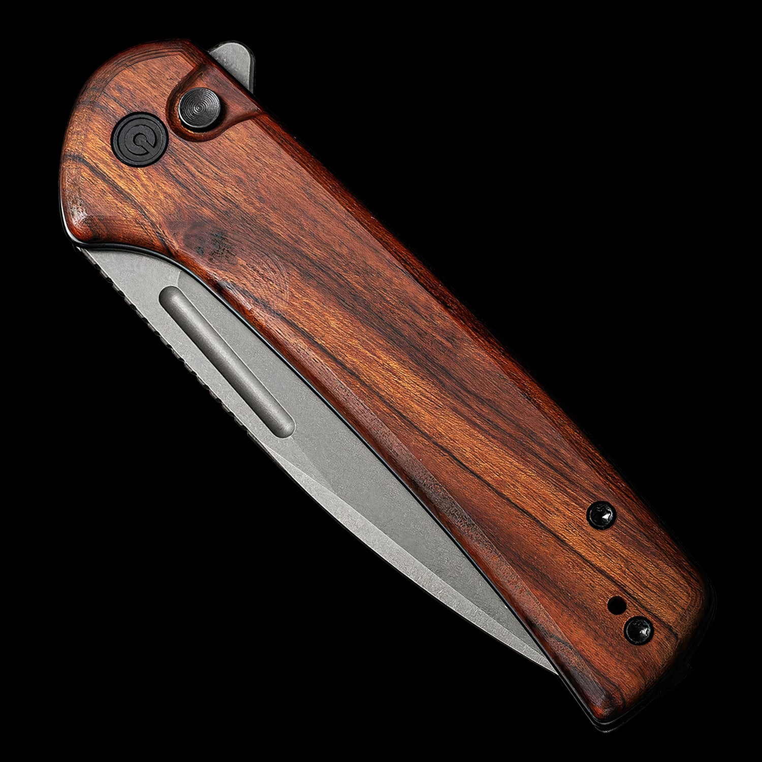 CIVIVI Conspirator NIitro-V Steel Button Lock Knife Cuibourtia Wood