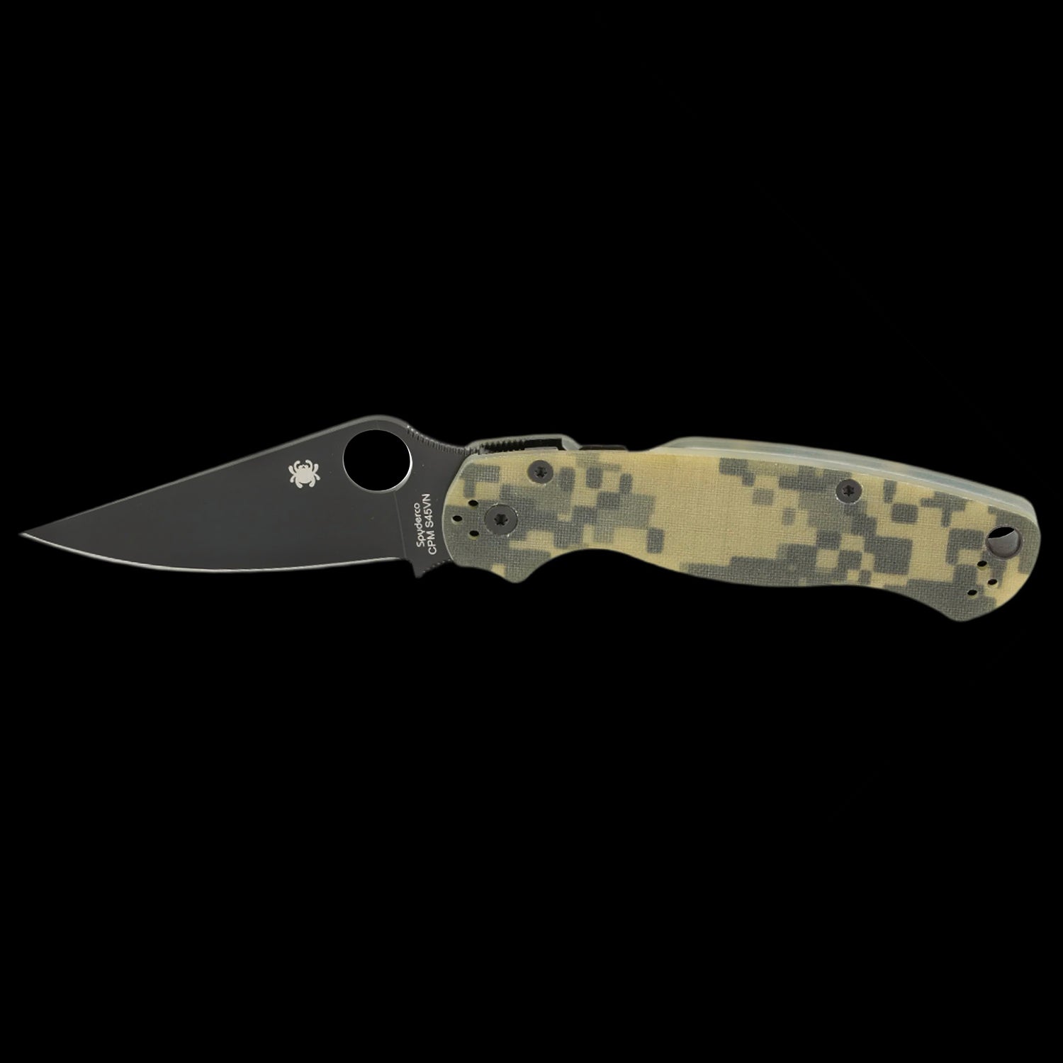 Spyderco Para Military 2 Pocket Knife S45V Camo G10 Handle