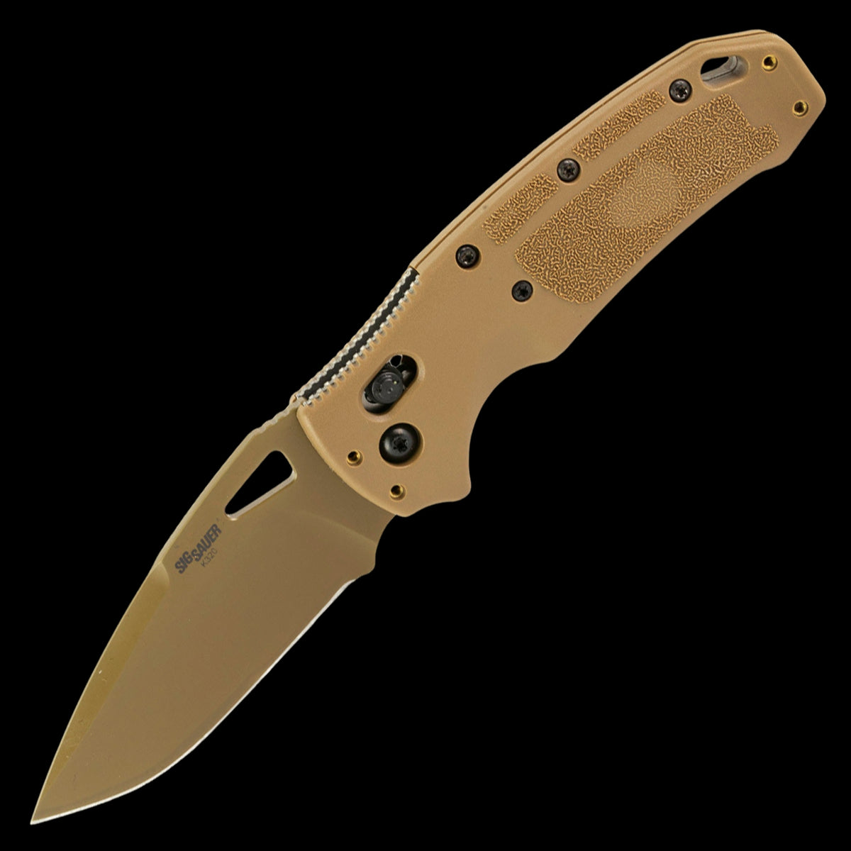 Hogue SIG K320 M17/M18 Coyote PVD S30V Pocket Knife Tan GFRP Handle