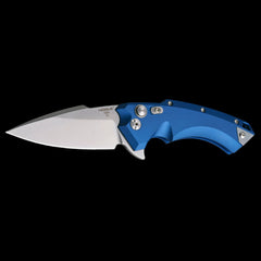 Hogue X5 Flipper CPM 154 Stone Tumbled Pocket Knife Blue Aluminum Handle