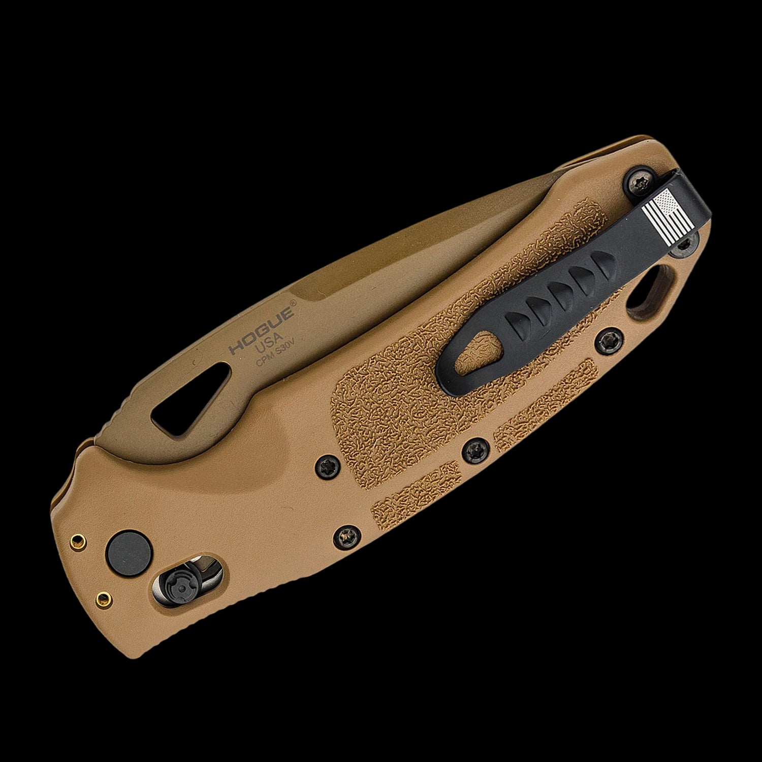 Hogue SIG K320 M17/M18 Coyote PVD S30V Pocket Knife Tan GFRP Handle