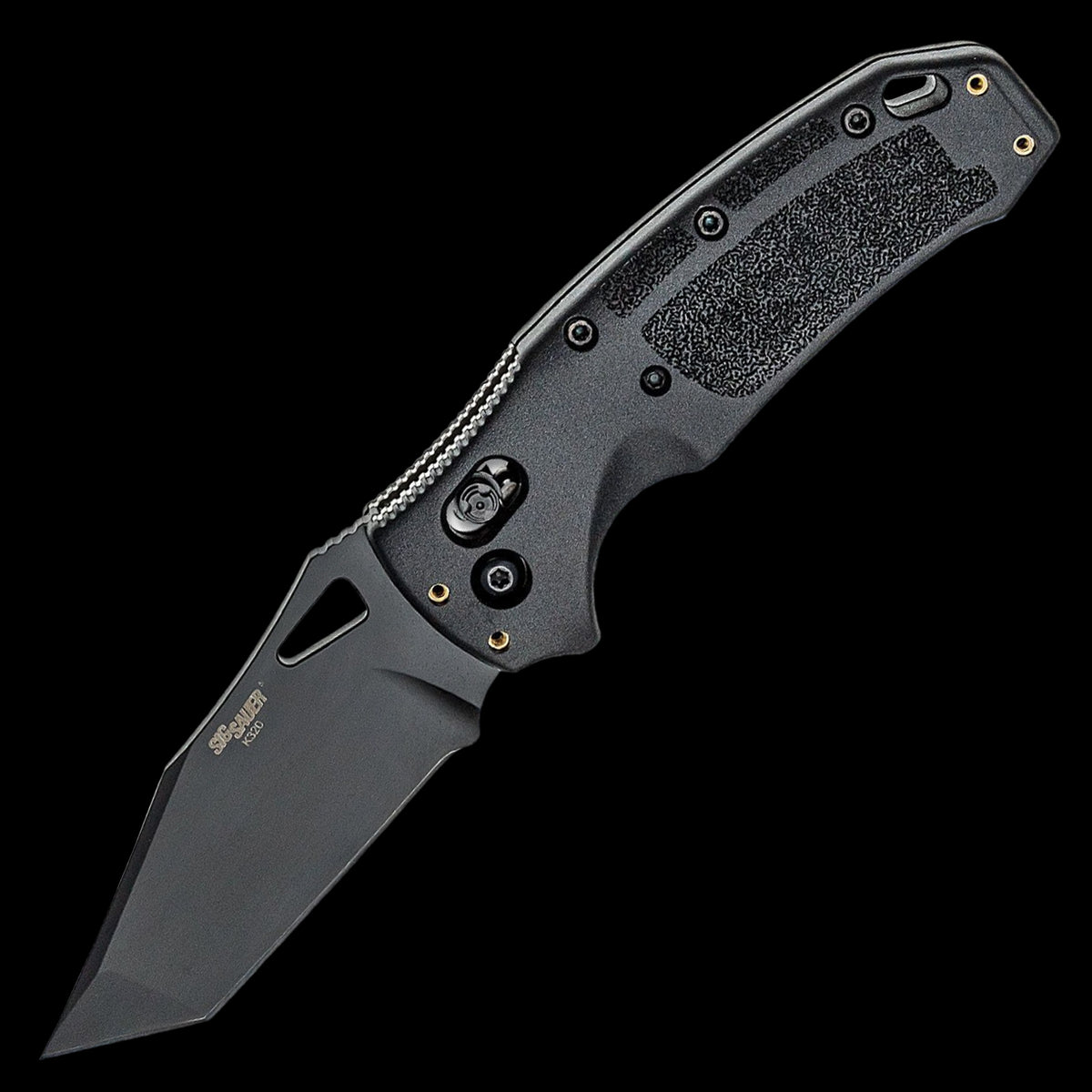 Hogue SIG K320 Nitron S30V Black Cerakote Pocket Knife Black GFRP Handle