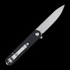 Cobratec Medium Cayden Pocket Knife D2 - Ball Bearing Black Textured G10