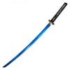 40" Handmade Battle Ready Blue Damascus Etched - Katana Sword