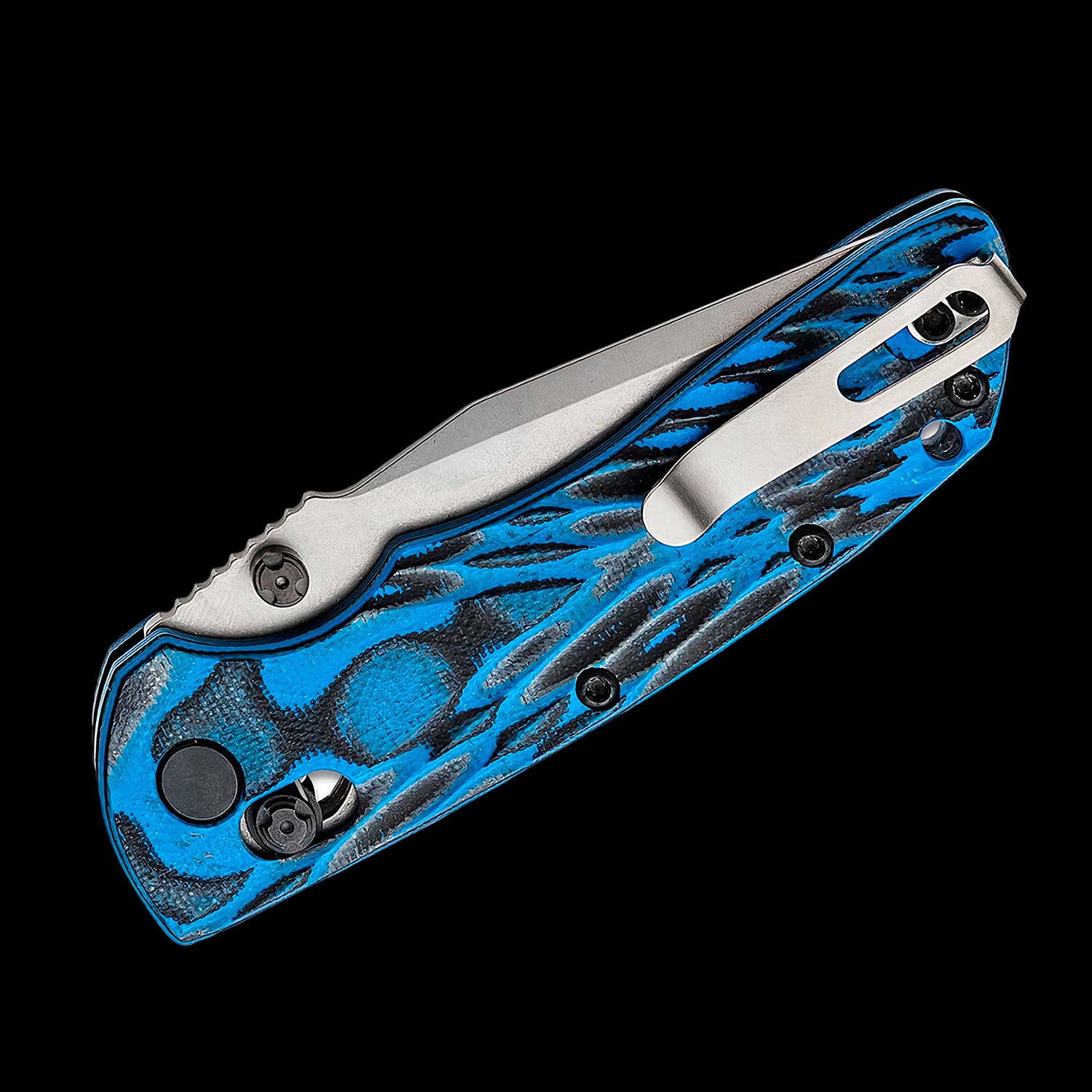 Hogue Deka 20CV Wharncliffe Pocket Folder Blue Lava G-Mascus G10