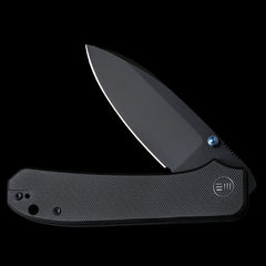 WE Knife Big Banter 20CV Black Stonewashed Pocket Knife - Black G10 Handle