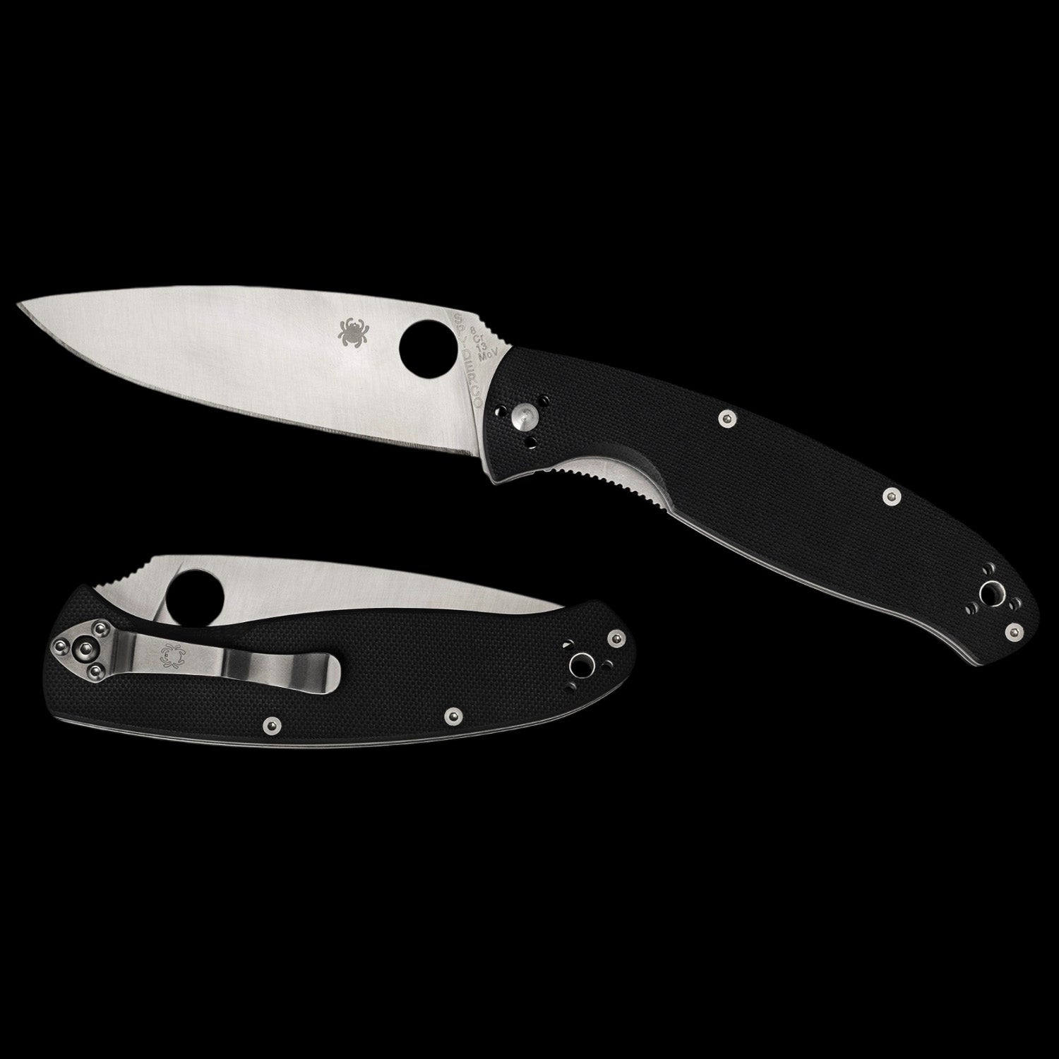 Spyderco Resilience Pocket Knife Black G10 Handle