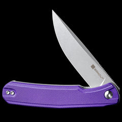 SENCUT Scitus D2 Stonewashed Flipper - Purple G10 Handle