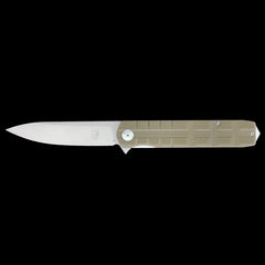 Cobratec Kuzio Pocket Knife D2 - Ball Bearing Tan G10