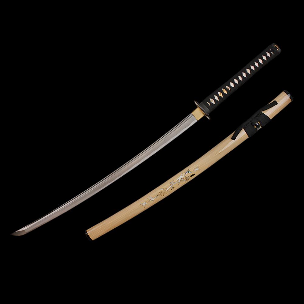 Kagemusha Damascus Katana Sword Battle Ready Handmade - Wood