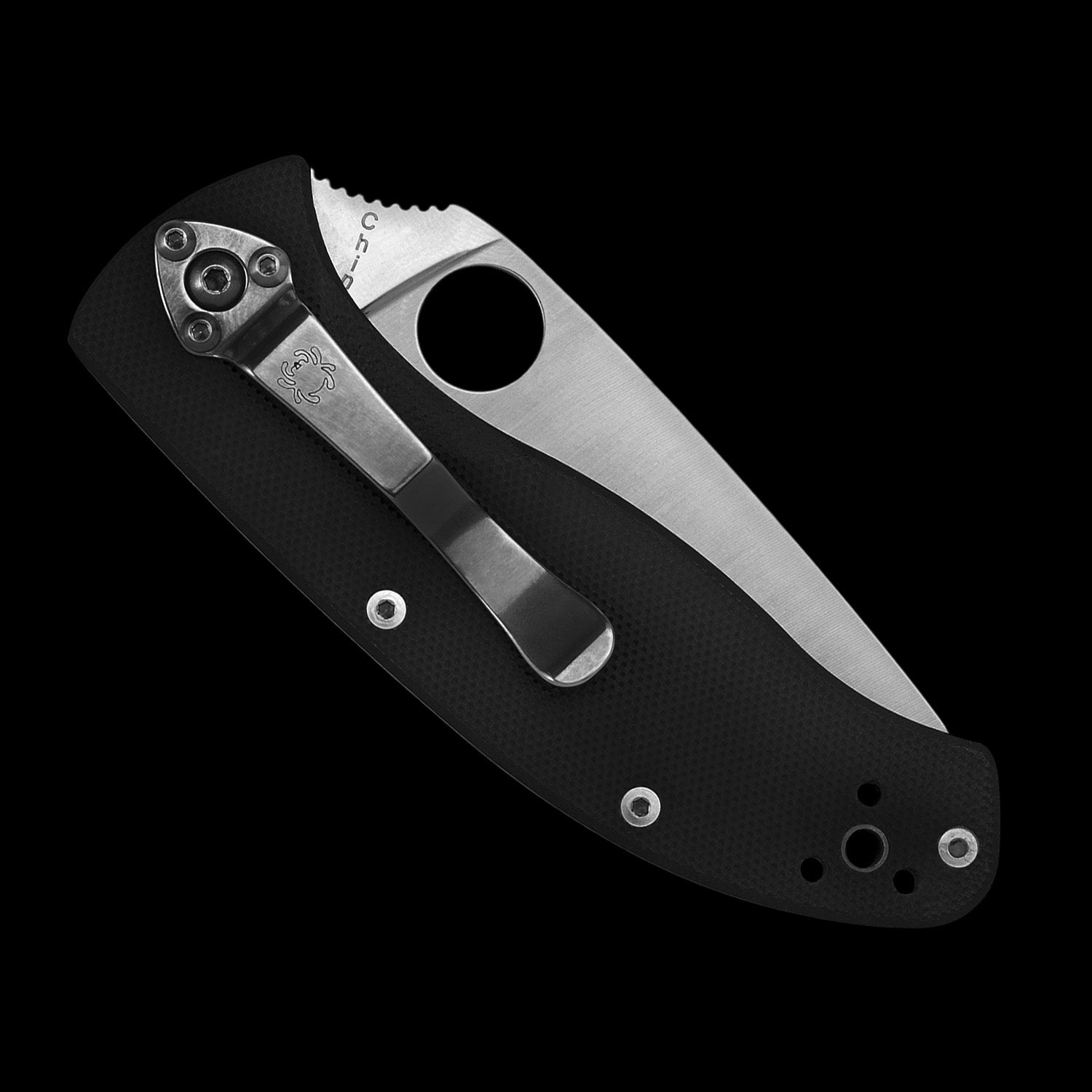 Spyderco Tenacious Pocket Knife Black G10 Handle