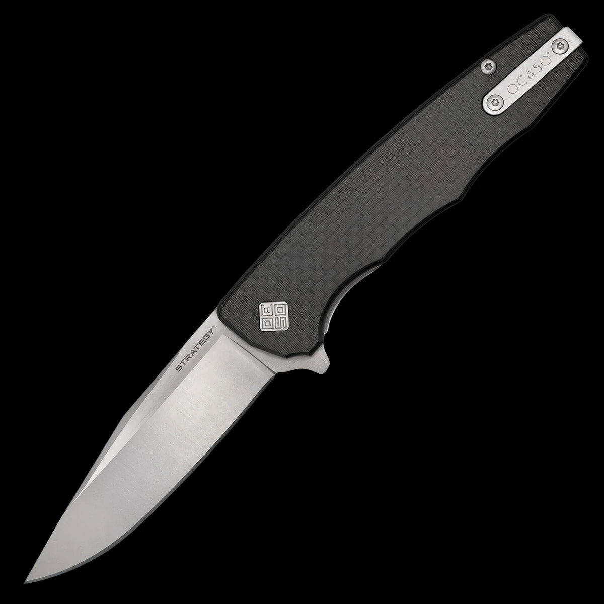 Ocaso Knives Strategy Folder Satin D2- Carbon Fiber G10