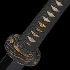 Onikiri Golden Dragon Samurai Katana Sword Battle Ready 1045 Steel Handmade