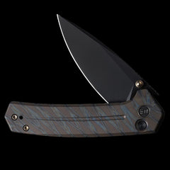 WE Knife Culex 20CV Flipper Pocket Knife - Titanium Tiger Stripe Flamed Handle