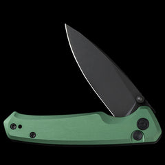 CIVIVI Altus Nitro-V Steel Button Lock Pocket Knife Green Aluminum