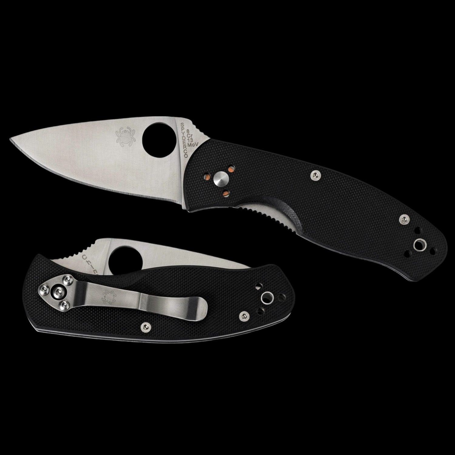 Spyderco Persistence Pocket Knife Black G10 Handle