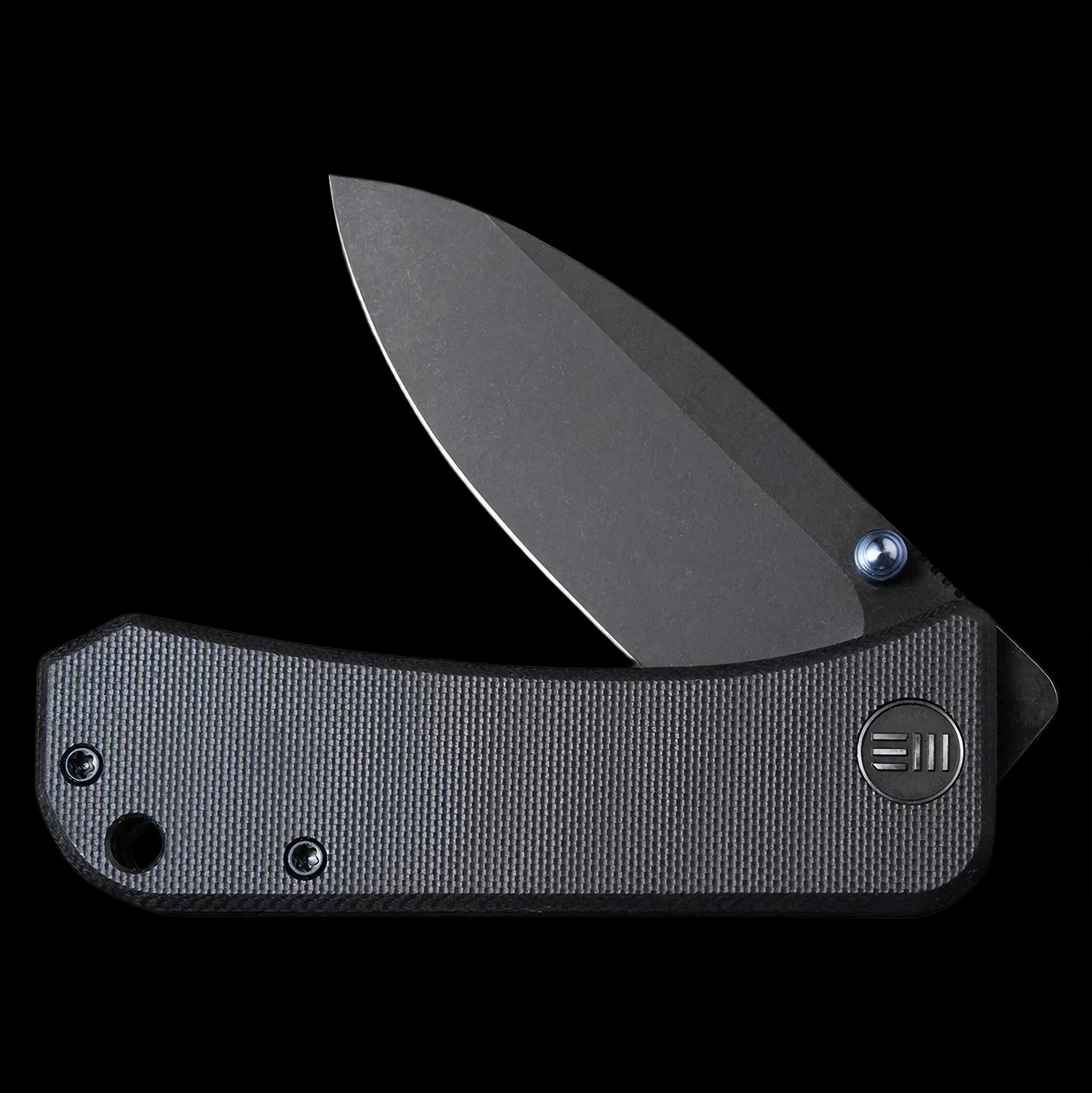 WE Knife Banter S35VN Black Stonewashed Pocket Knife - Black G10 Handle