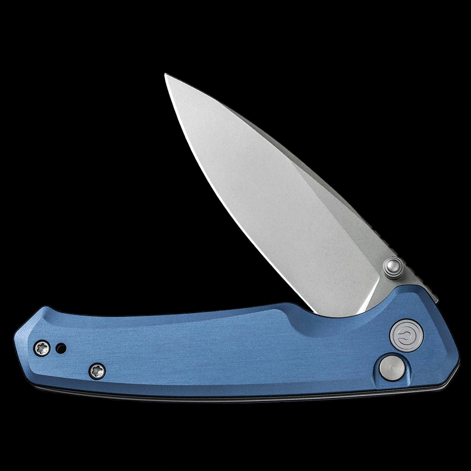 CIVIVI Altus Nitro-V Steel Button Lock Pocket Knife Blue Aluminum