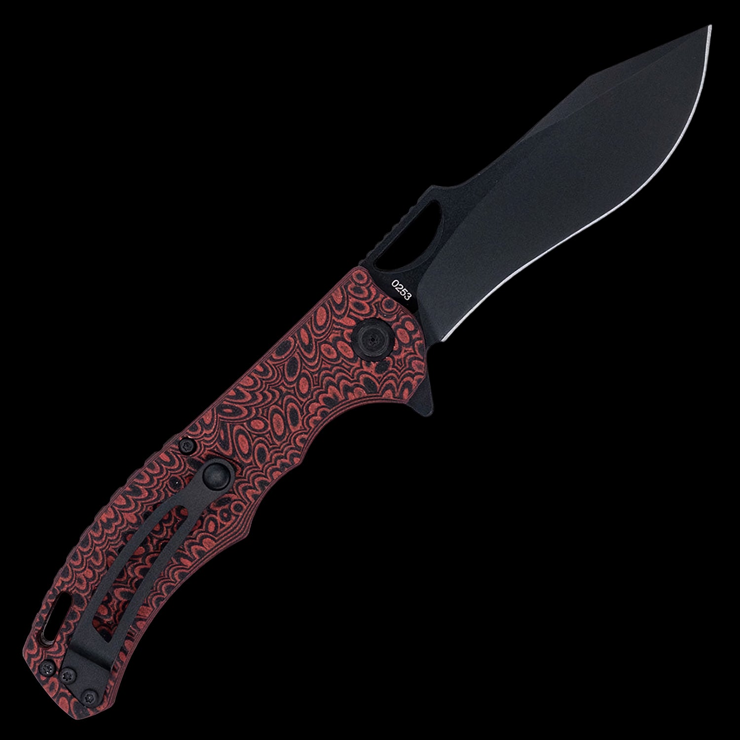 Cobratec Nighthawk D2 Pocket Knife G10 Black/Red