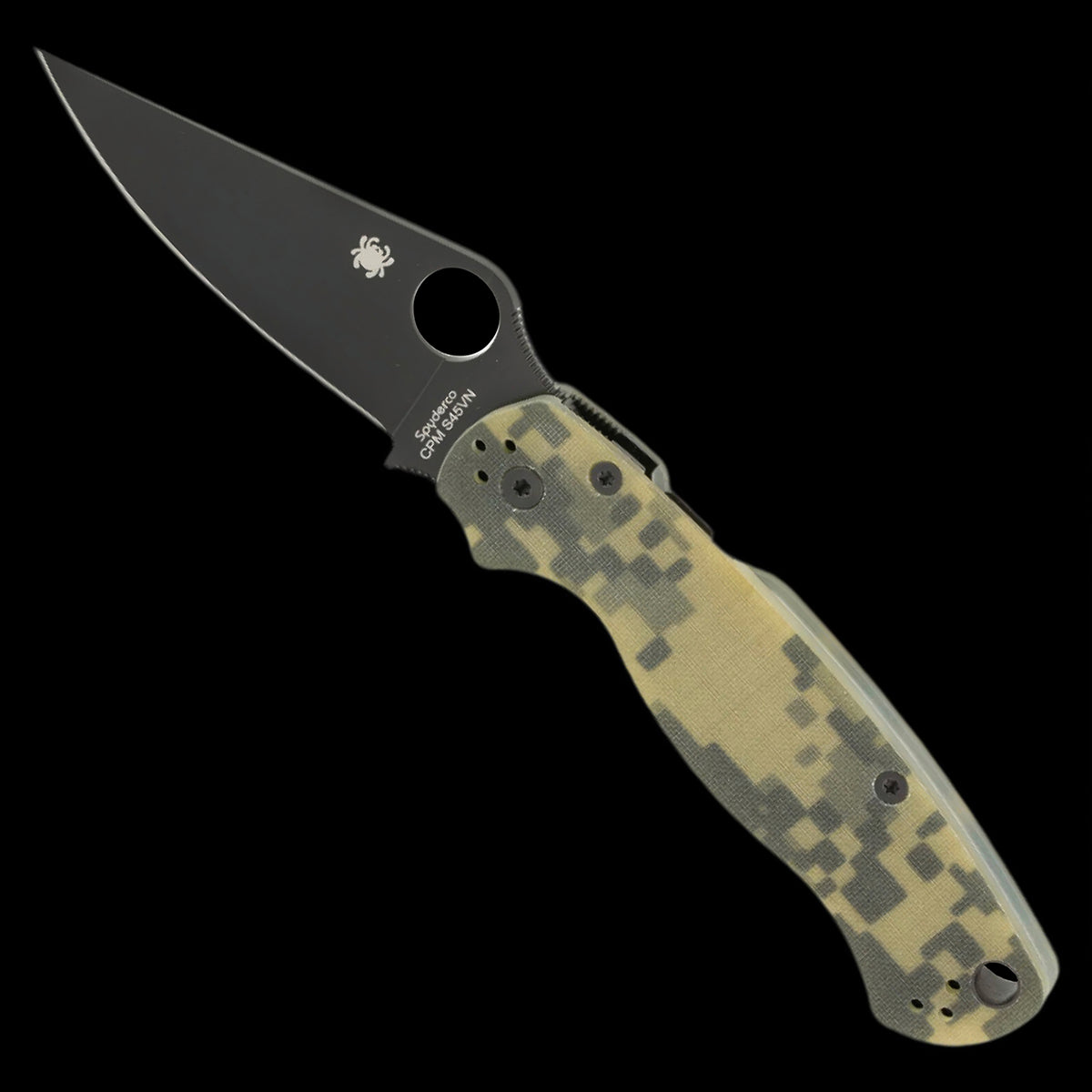 Spyderco Para Military 2 Pocket Knife S45V Camo G10 Handle