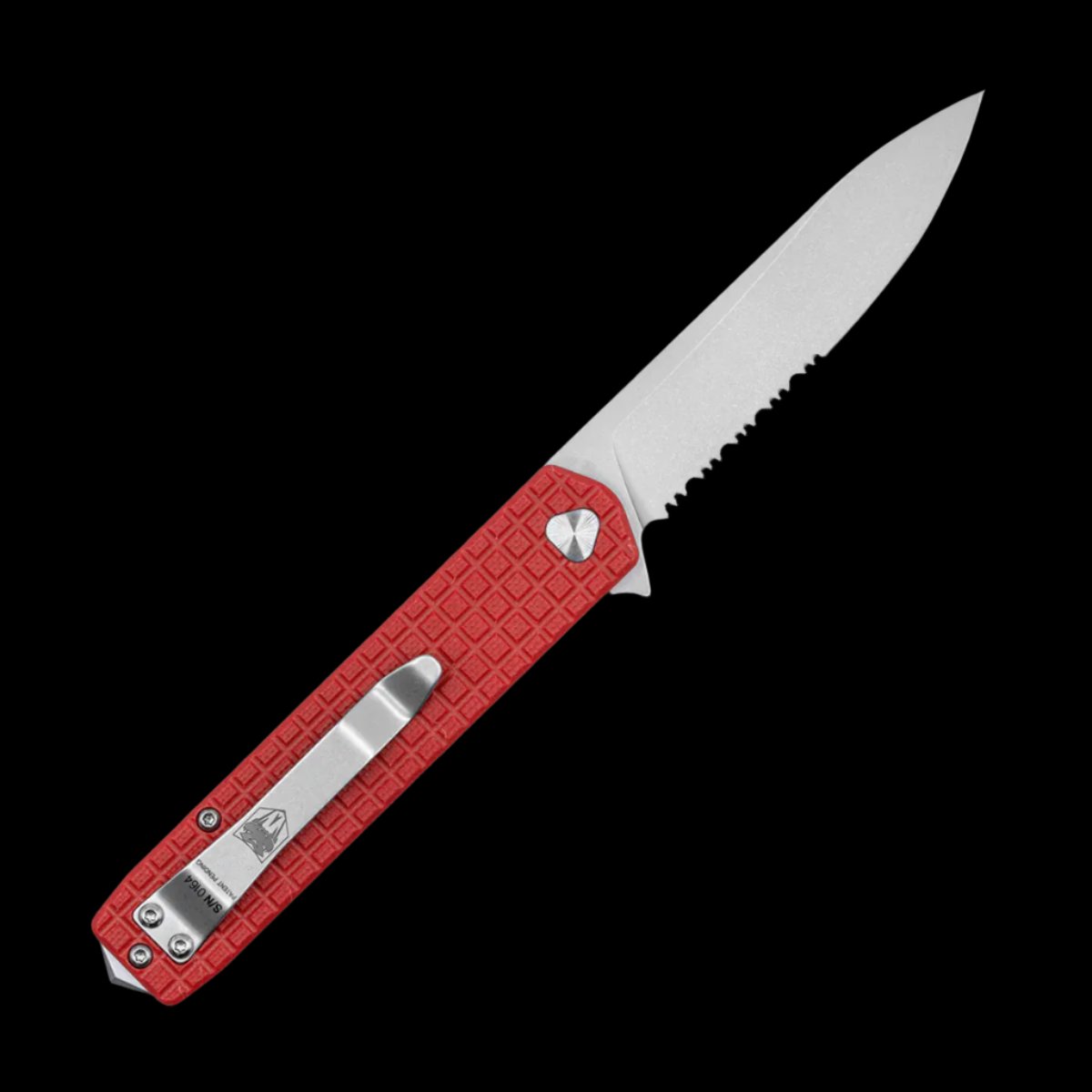 Cobratec Medium Cayden Pocket Knife D2 - Ball Bearing Red Textured G10