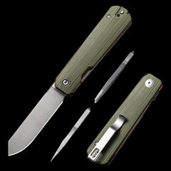 CIVIVI Sendy Nitro-V Steel Flipper Knife Green G10 Handle