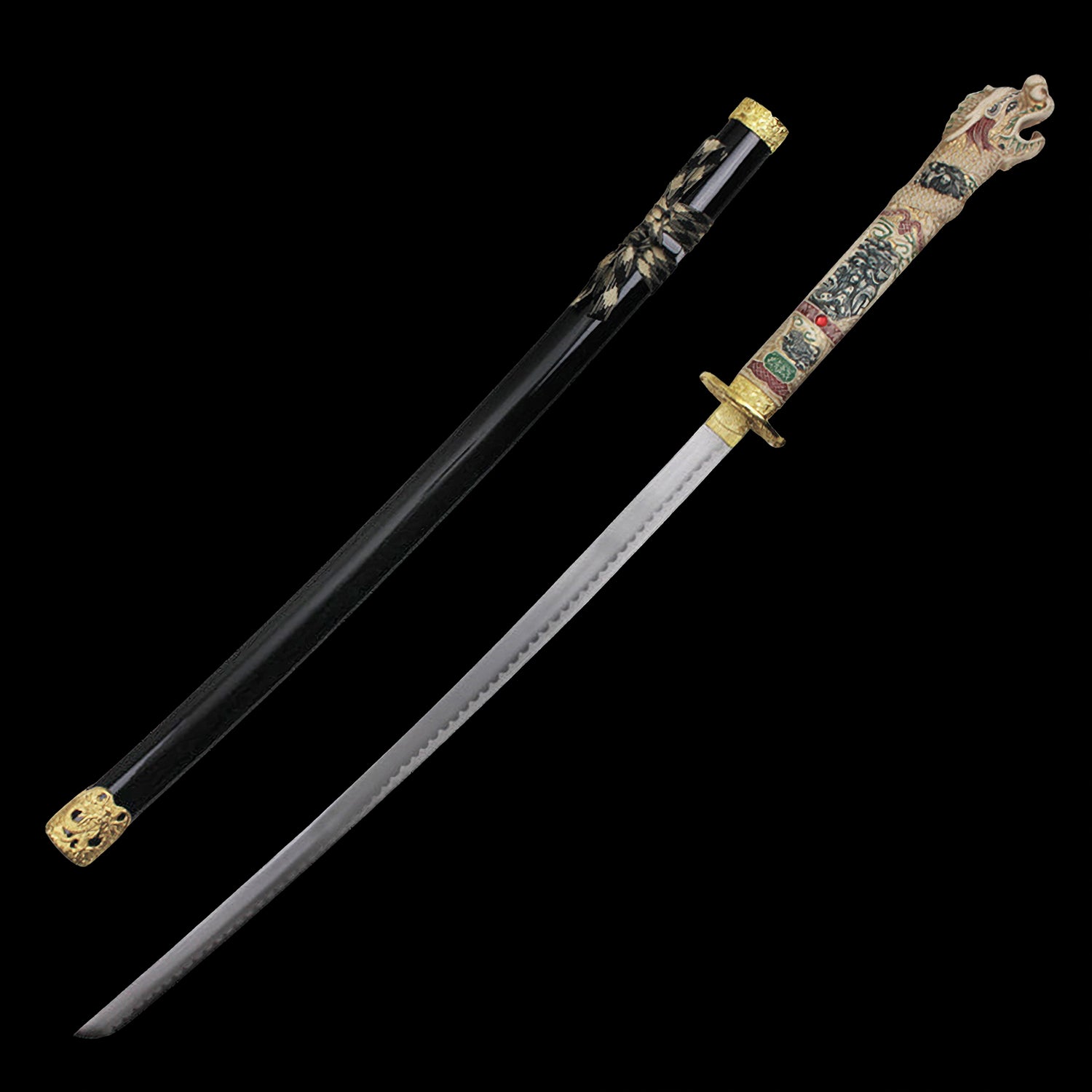 Highlander Dragon Collectible Display Katana Sword (dull blade)