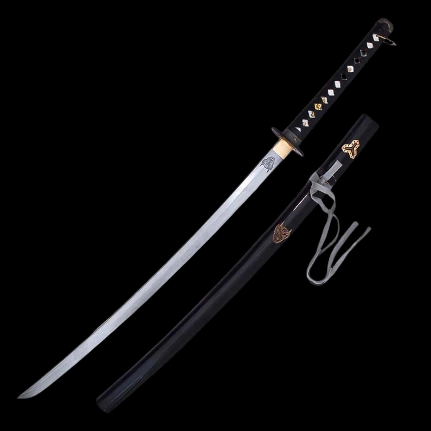 Hattori Hanzo Handmade 1045 Steel Battle Ready Samurai Katana Sword Black