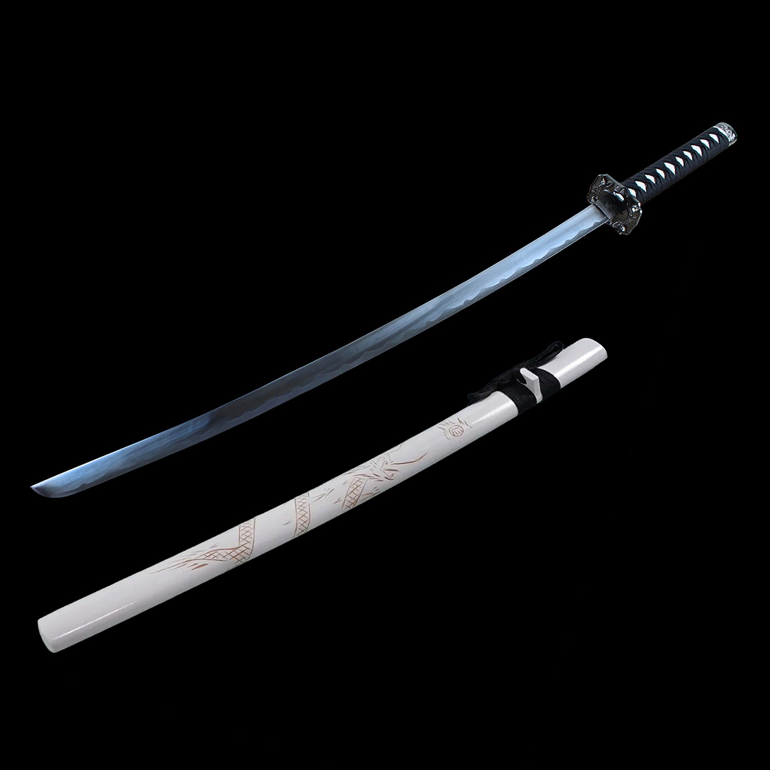 White Dragon Collectible Display Katana Sword (dull blade)