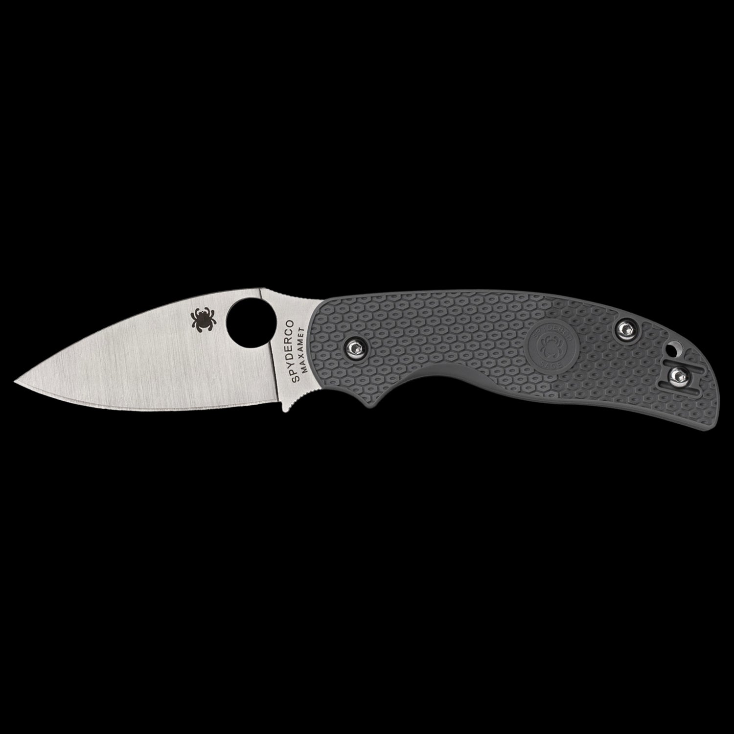 Spyderco Sage 5 Lightweight MAXAMET Steel Pocket Knife Gray FRN Handle