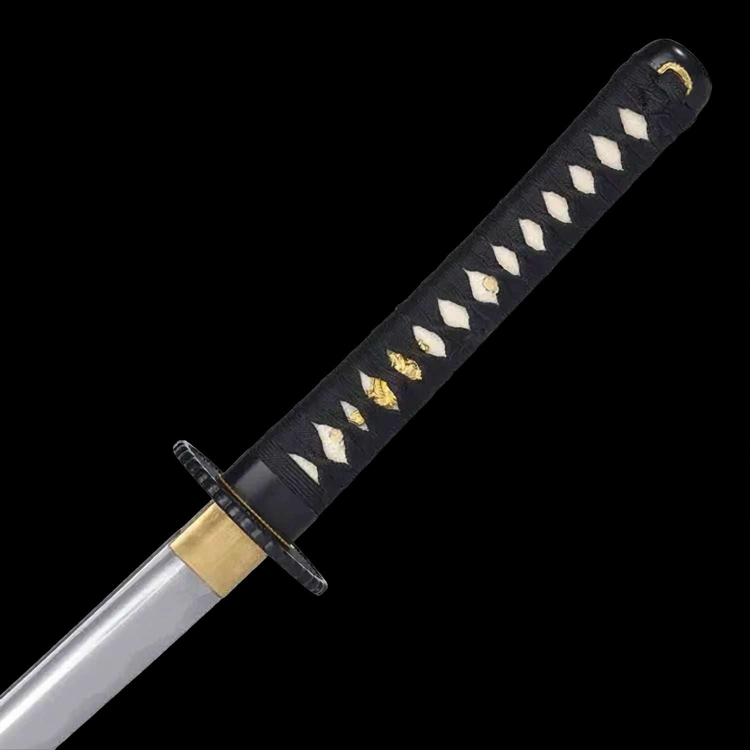 Onikiri Battle Ready 34" Wakizashi 1045 Steel Handmade Katana Sword Black