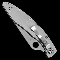 Spyderco Police Model VG10 Pocket Knife Stainless Handle