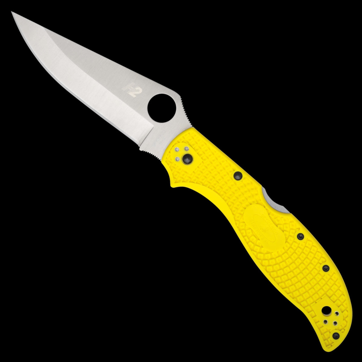 Spyderco Stretch 2 XL Lightweight Salt Pocket Knife Yellow FRN Handle