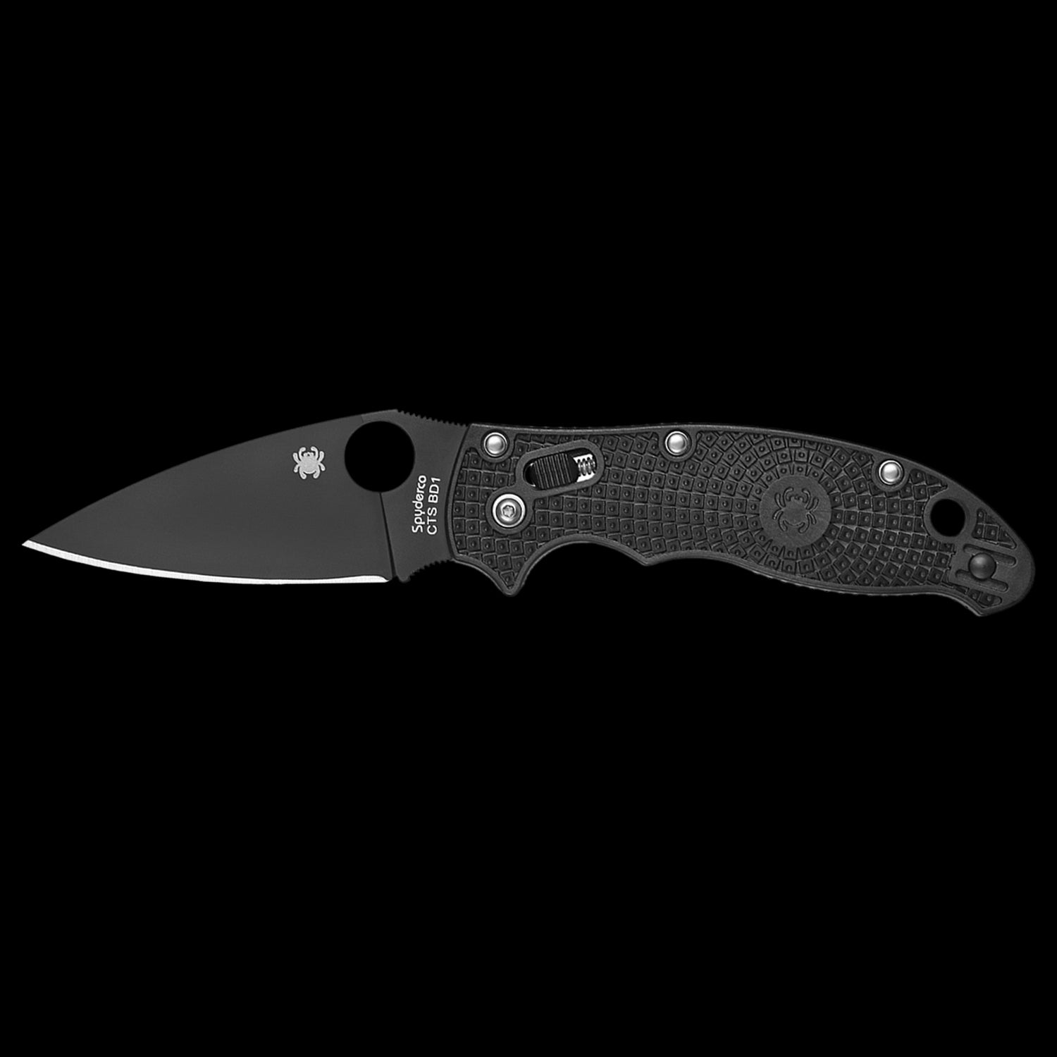 Spyderco Manix 2 Lightweight Ball Bearing Lock Folder Black FRCP Handle