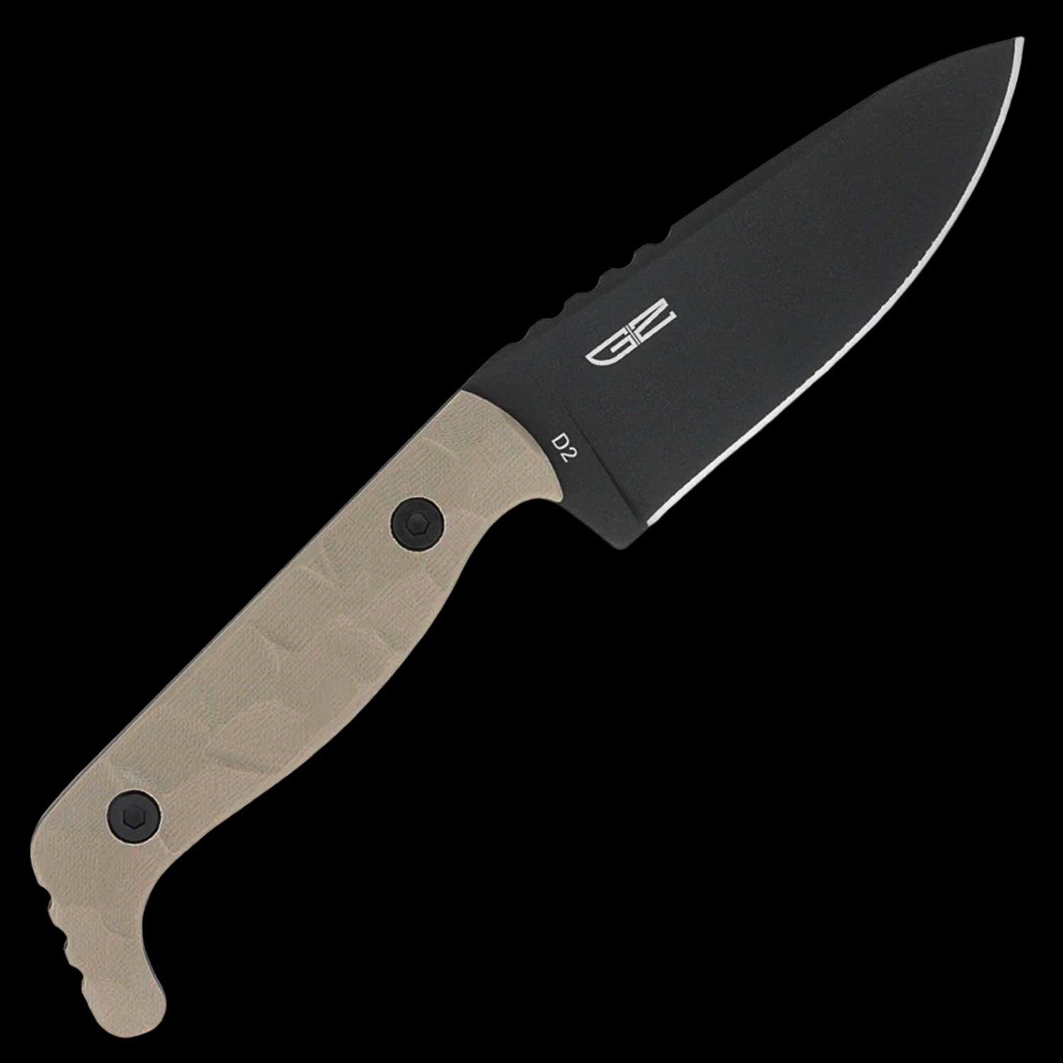 Cobratec Kingpin Fixed Blade Knife D2 with Kydex Sheath - Tan G10